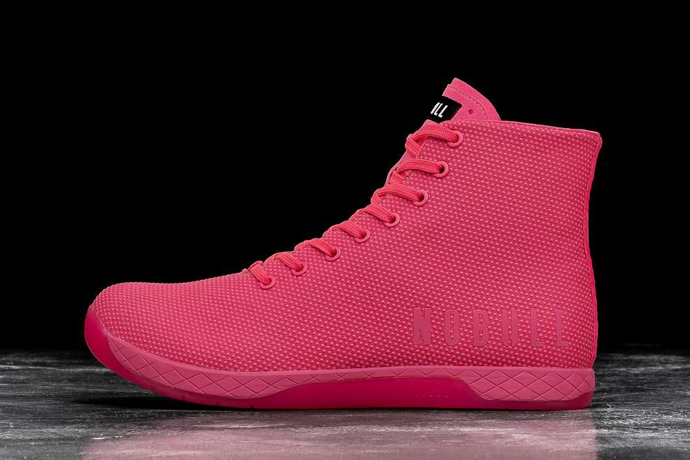 NOBULL Men's High-Top Training Shoes - Neon Pink - Ireland (7860XCULZ)